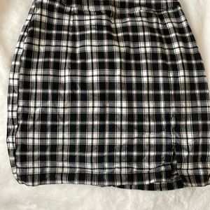 Plaid cotton skirt